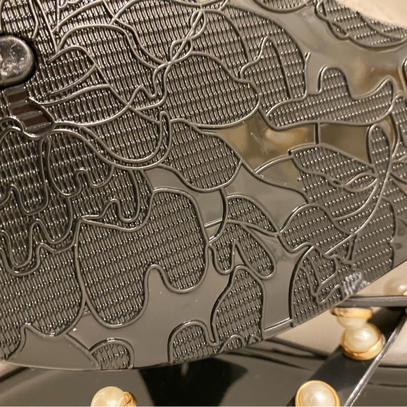 BEVERLY HILLS POLO CLUB jelly pearl beaded flip flops women’s size 10 - Picture 8 of 8